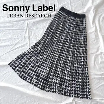 URBAN RESEARCH 하운드투스 니트 롱 스커트 플리츠 맥시 길이