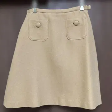 J & M DAVIDSON 베이지 A라인 스커트