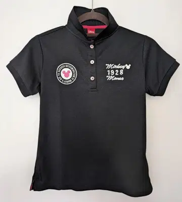 새상품급 DISNEY 반팔 피케 셔츠 블랙 S 사이즈