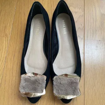 ROSE BUD 블랙 플랫슈즈