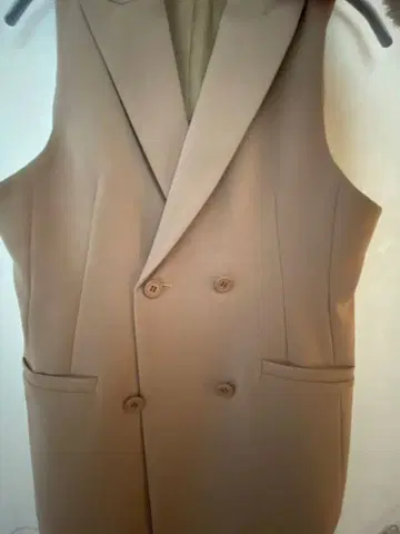 [ 미사용 ] 베이지 더블 브레스트 베스트