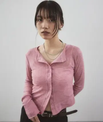 HANNE 시어 리브 가디건