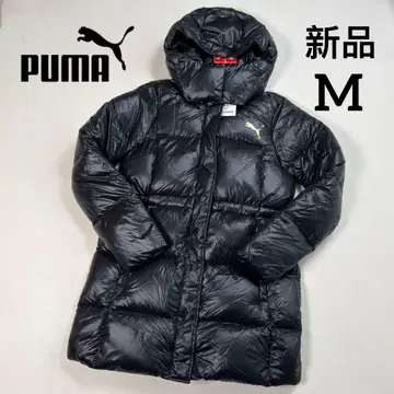 새상품 PUMA (푸마) 여성용 코쿤 실루엣 다운 코트 블랙