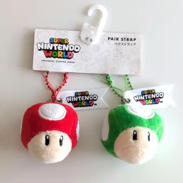 새상품 SUPER NINTENDO WORLD 마리오 키노피오 페어 스트랩