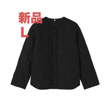 이번 시즌 모델 무인양품 후와리 솜 퀼팅 자켓 여성 L 블랙