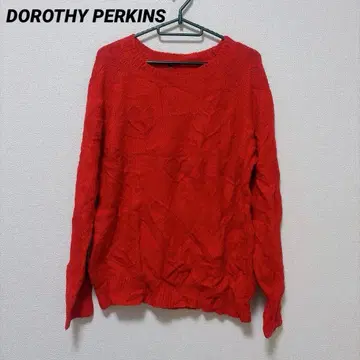 DOROTHY PERKINS 레드 하트 무늬 니트 스웨터
