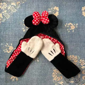 미니 마우스 팬캡 머플러 부착 캡