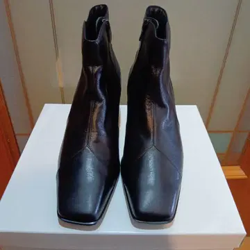 토끼 가죽 숏부츠 힐 6cm~7cm