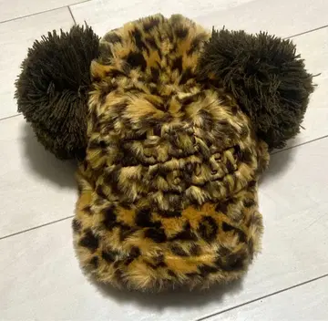 [ 디즈니 ] 레오파드 무늬 폼폼 팬 캡