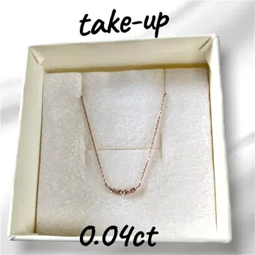 가격 인하 가능 take-up 목걸이 K10 핑크 골드 다이아몬드