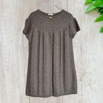 RIMSBY FIELD 브라운 케이블 짜임 튜닉 LL