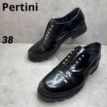 컨디션 최상! Pertini 페르티니 스터드 로퍼 가죽 신발 슬립온 가죽