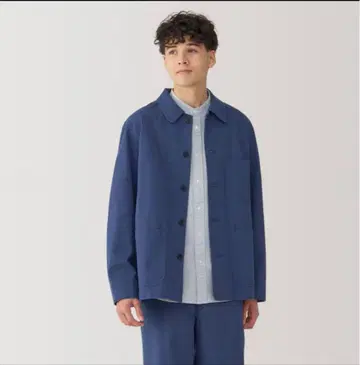 [ 미사용 ] 무인양품 나무 열매에서 만든 카포크 혼방 헤링본 커버올 M