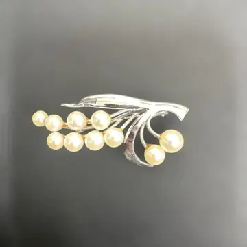 실버 5.0mm 펄 브로치