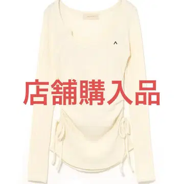 Lala 쉬링 리본 탑 앤드메리 아이보리