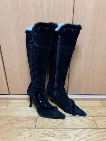 Pinky&Dianne 롱 부츠 (스웨이드 BLACK) 23~23.5cm