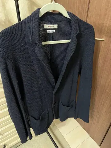 MORGAN 네이비 니트 가디건