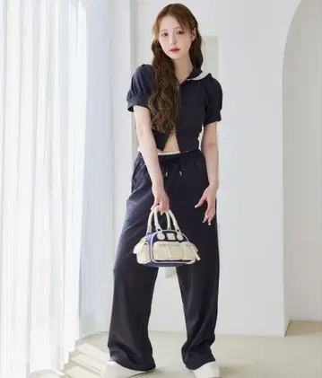 NICE CLAUP 맨투맨 셋업 네이비