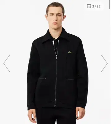 라코스테 더블 페이스 맨투맨 지퍼 자켓 / 집업 블루종