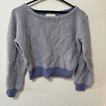 PROPORTION 긴팔 니트 블루 퍼플 계열