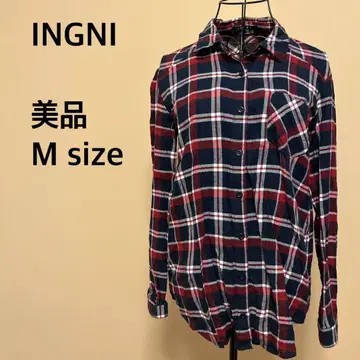[새상품급] INGNI/체크 셔츠/긴팔/블라우스/체크 무늬/플란넬 셔츠