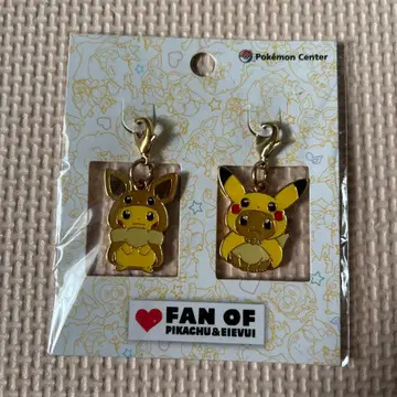 피카츄&이브이 메탈 참 세트