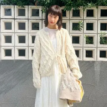 Heriter 엘리트 핸드 아란 가디건 nesessaire