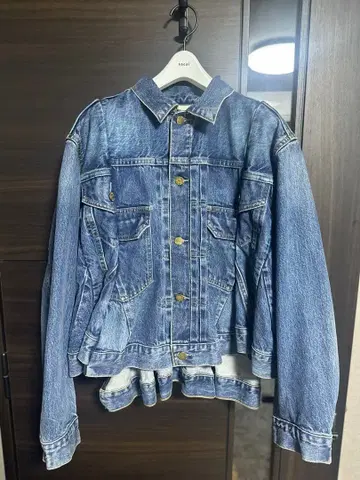 [ 새상품급 ] Levi's x sacai 데님 자켓 S 여성용 택 포함