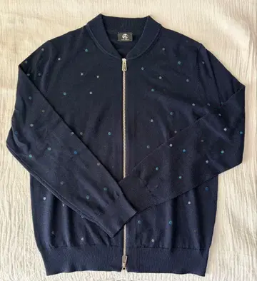 PS Pual Smith 네이비 도트 무늬 가디건