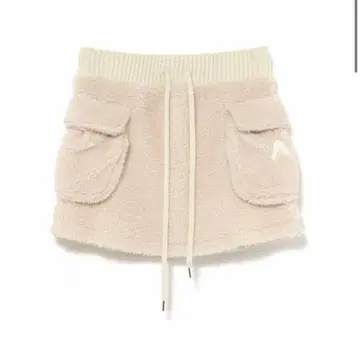 andmary Fluffy mini skirt ivory