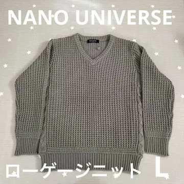 NANO UNIVERSE 나노 유니버스 로우게이지 니트 V넥 L