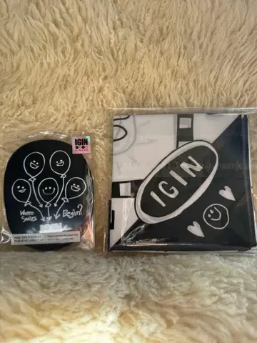 BTS 진 IGIN APPLE GIN 반다나 화이트 코스터