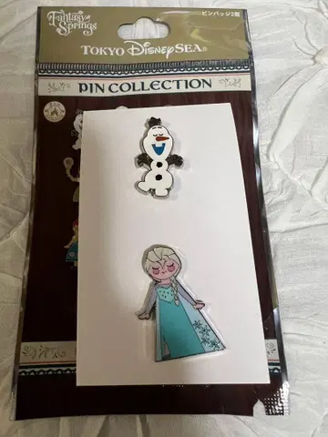 핀 배지 2개와 눈의 여왕 디즈니씨 판타지 스프링스 핀즈