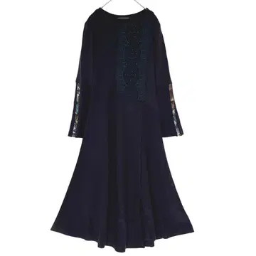 아키아카네 리브 니트 원피스 튜닉 사에라 벨 슬리브