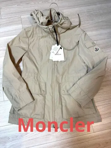 미사용 Moncler Leandro 후드티 자켓 베이지 나일론