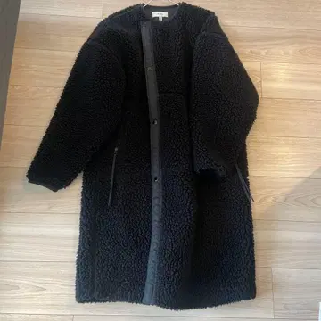 HYKE 보아 코트 블랙 사이즈 2 새상품급