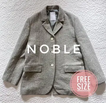 NOBLE 울 혼방 테일러드 자켓 라이트 그레이