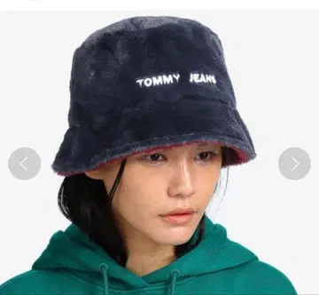 타미 진스 네이비 버킷햇 OS