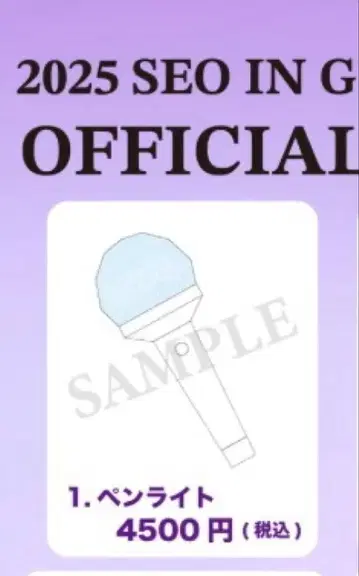 SEO IN GUK 2025 SIGNAL 응원봉 카드