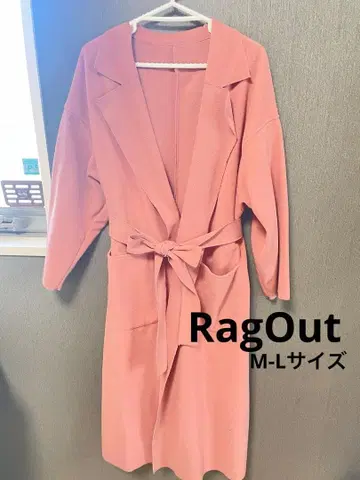 [컨디션 최상] Rag Out 핑크 롱 코트 가을 겨울