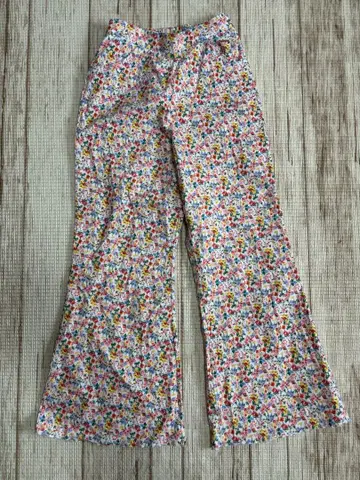 POPPY 포피 아사기니뇨 플라워 가든 플레어 팬츠 팬츠 꽃무늬