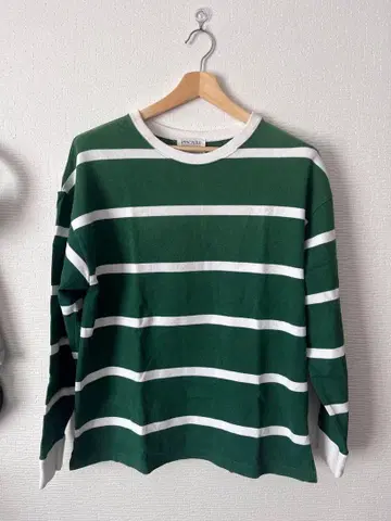 INSCRIRE 그린 스트라이프 긴팔 T셔츠 M