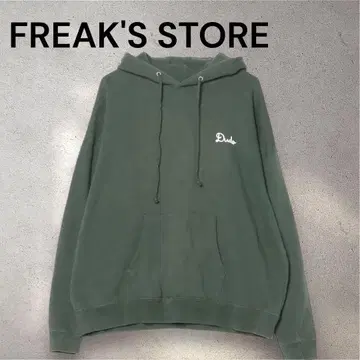 FREAK'S STORE Dude 로고 자수 풀오버 후드티 그린