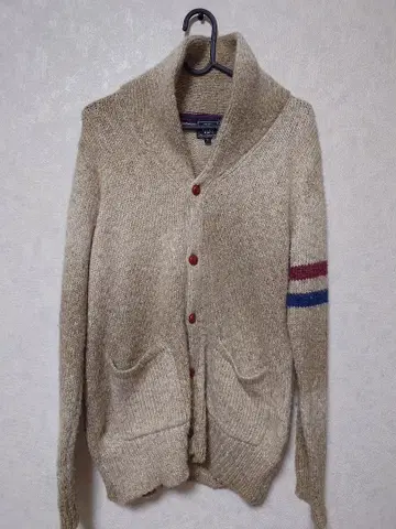 BEAMS HEART 베이지 숄카라 가디건 남성용 S