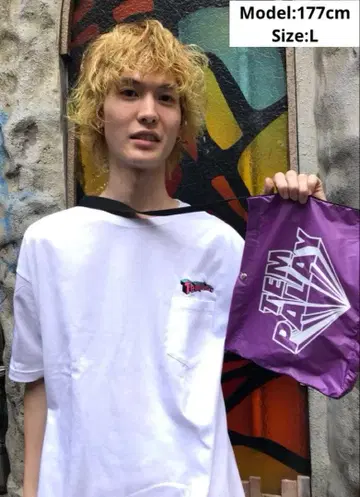 Used / Tempalay 자수 logo 포켓 T셔츠