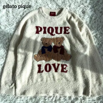 새상품급 젤라또피케 상의 니트 베어 곰 루즈한 사이즈