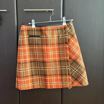 Crestbridge Blue Label 체크 무늬 스커트 38