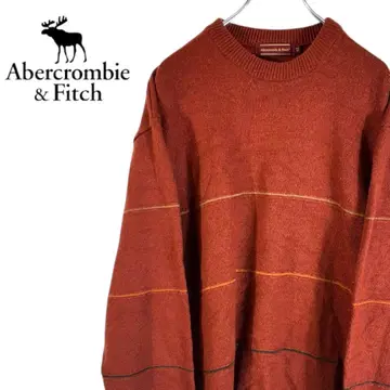 Abercrombie & Fitch 니트 스웨터 벽돌색 남성용