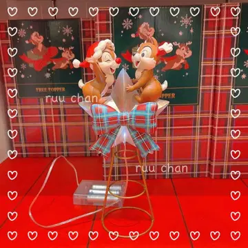 디즈니 스토어 칩과 데일 크리스마스 트리 토퍼 라이트업