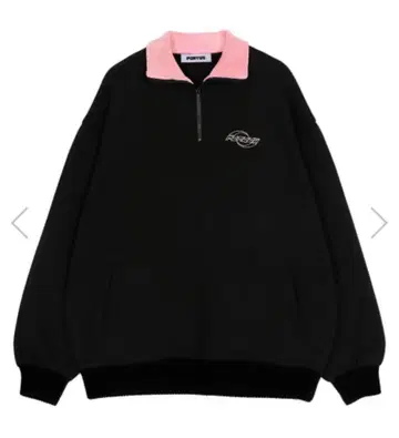 PUNYUS 카라 부착 하프 ZIP 속기모 맨투맨